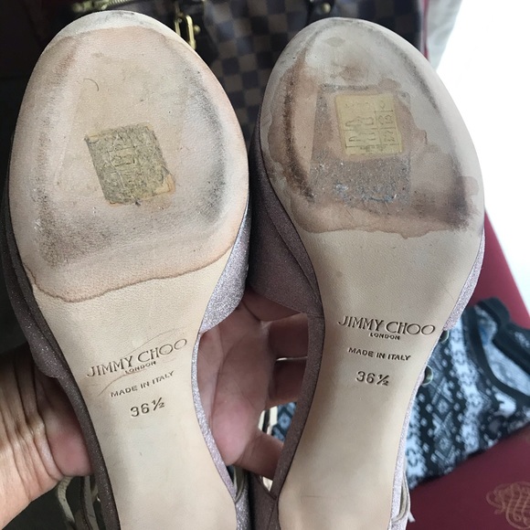 Authentic Jimmy Choo Ballet Lance Glitter Sandals - Picture 6 of 10